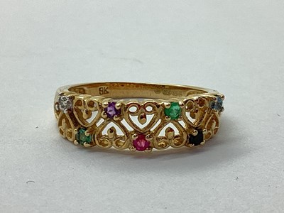 Lot 101 - A Modern Stone Set 'Dearest' Ring, claw set...