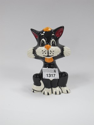 Lot 1317 - Lorna Bailey - Inky the Cat, 13cm high.