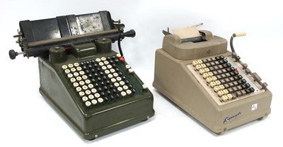Lot 1468 - Two Burrough's mechanical calculator adding...