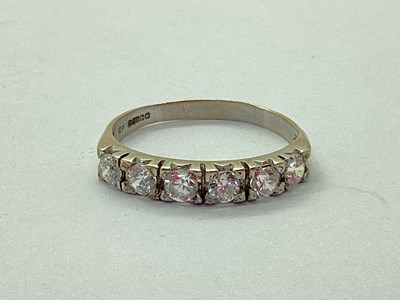 Lot 97 - An 18ct Gold Half Eternity Style Ring, claw...