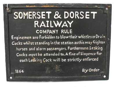 Lot 1370 - A Reproduction Cast Iron 'Somerset and Dorset...