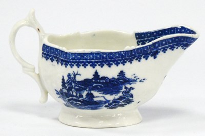 Lot 1079 - A Small Caughley Porcelain Sauce Boat, circa...