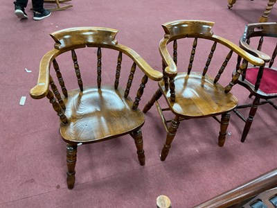 Lot 1602 - A Pair of XIX Century Style Ash Pad Arm...