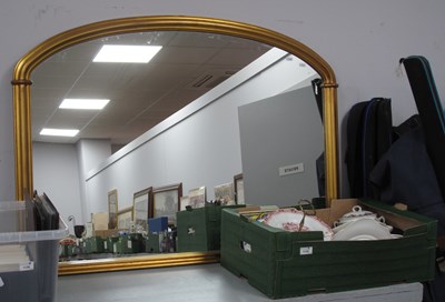 Lot 1132 - XIX Century Style Gilt Overmantel, 125cm wide,...