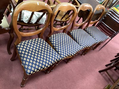 Lot 1599 - XIX Century Set of Four Mahogany Ballon Back...
