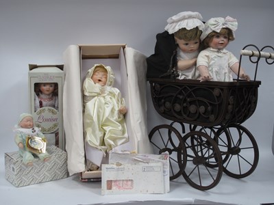 Lot 1018 - Porcelain headed dolls to include The...