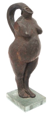 Lot 1414 - An Abstract Bronze Sculpture of a Nude Lady,...