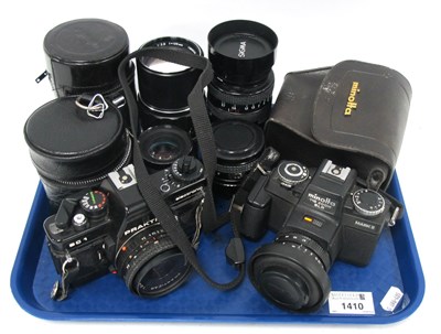 Lot 1410 - Cameras; Minolta 110 zoom SLR Mark II with...