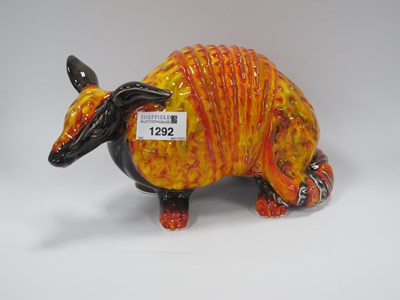 Lot 1292 - Anita Harris Model of an Armadillo, in vibrant...