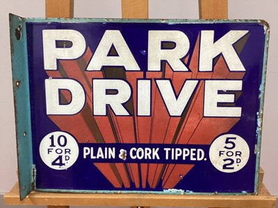 Lot 1299 - A Vintage Enamel Sign, double sided with...