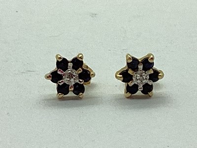 Lot 159 - A Pair of Dainty Cluster Stud Earrings, of...
