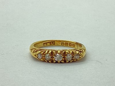 Lot 95 - An 18ct Gold Victorian Style Diamond Set Ring,...