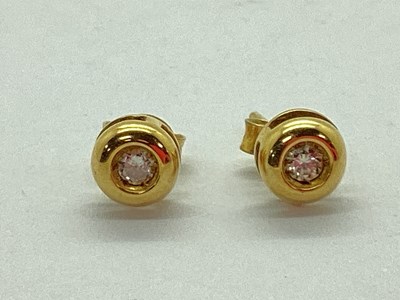 Lot 163 - A Pair of Modern 18ct Diamond Set Stud...