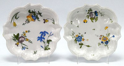 Lot 1026 - A Pair of French Faience Plates, possibly late...