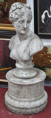 Lot 1149 - Stone Cast Garden Figure, of a Roman female...