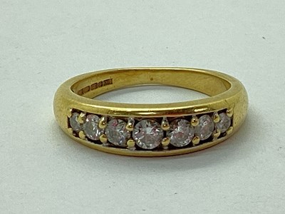 Lot 98 - An 18ct Gold Diamond Half Eternity Style Ring,...
