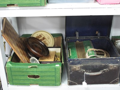 Lot 1136 - Alvari Accordian, cased, Roman chess set,...