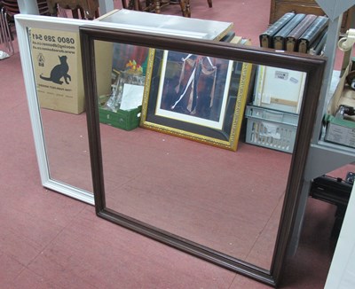 Lot 1493 - Mahogany Effect Wall Mirror, 88cm, together...