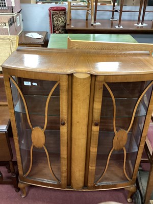 Lot 1575 - XX Century Walnut Display Cabinet, with twin...