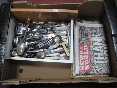Lot 1085 - E.P.N.S. and Later Cutlery, newspapers, News...
