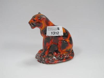 Lot 1312 - Anita Harris Model of a Leopard in Fusuin...