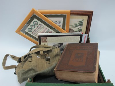 Lot 1378 - Canteen of Cutlery, stitched pictures,...