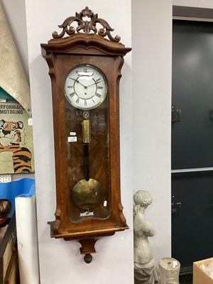 Lot 1542 - Late XIX Century Walnut Cased Viennese Wall...