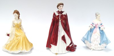 Lot 1230 - Royal Worcester Queen's 80th Birthday Figurine...