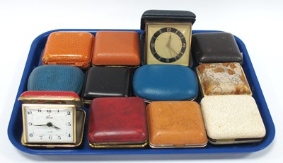 Lot 1243 - A quantity of travelling alarm clock in cases...