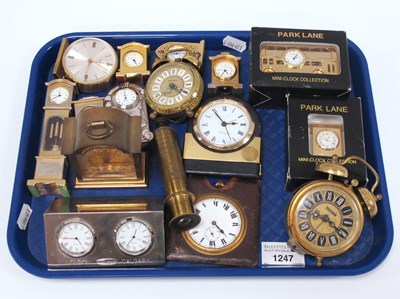 Lot 1247 - A quantity of miniature clocks to include...