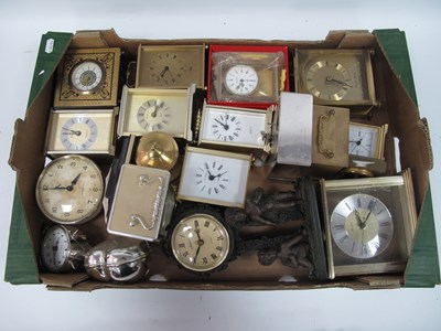 Lot 1074 - A Collection of Clocks, to include carriage,...