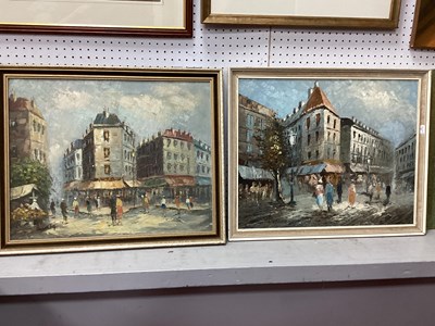 Lot 1511 - Burnett (Caroline) Busy Parisian Street Scenes,...