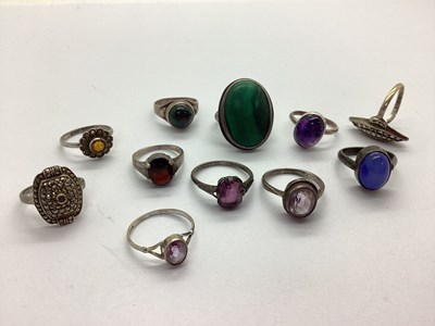 Lot 111 - A Collection of Assorted Dress Rings,...