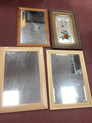 Lot 1534 - Oak-framed Gypsy Wall Mirror, overall 83cm x...