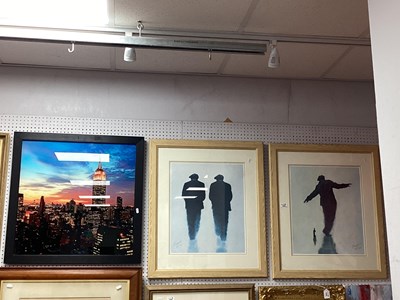 Lot 1503 - New York at Dusk, coloured print, 59cm square...