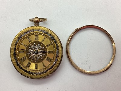 Lot 248 - An Antique Openface Fob Watch, (lacking glass...