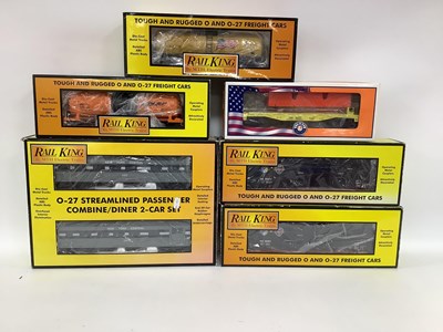 Lot 843 - Five Boxed U.S.A Outline "Rail King" (M.T. H...