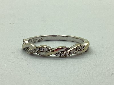 Lot 48 - A Modern Diamond Set Dress Ring, of twist...
