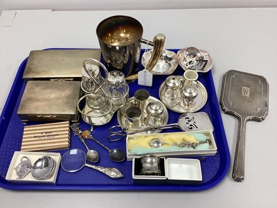 Lot 158 - A Hallmarked Silver Back Hand Mirror, engine...