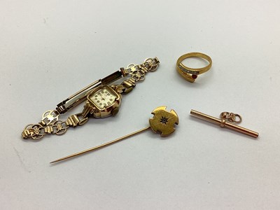 Lot 78 - A Victorian Diamond Set Stickpin, a T-bar...