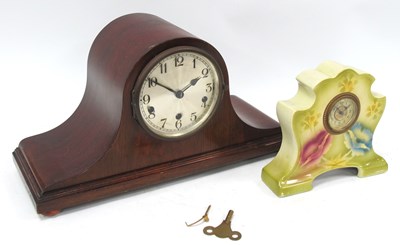 Lot 1440 - Napoleon Hat Shape Mantle Clock, chiming...