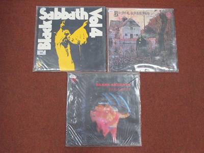 Lot 683 - Lot of 3 Black Sabbath Vinyl LPs, Black...