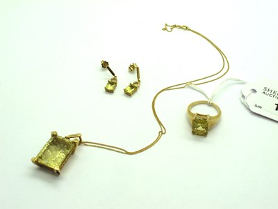 Lot 114 - Gems TV; A Modern 9ct Gold Large Lemon Citrine...