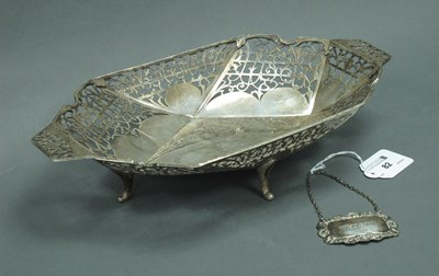 Lot 82 - A Decorative Hallmarked Silver Basket Dish, EV,...