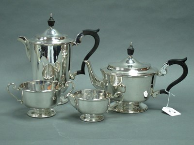 Lot 70 - A Matched Hallmarked Silver Four Piece Teaset,...
