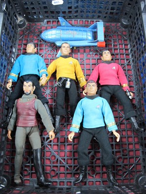 Lot 507 - Five 1970's Mego Corps Star Trek Action...