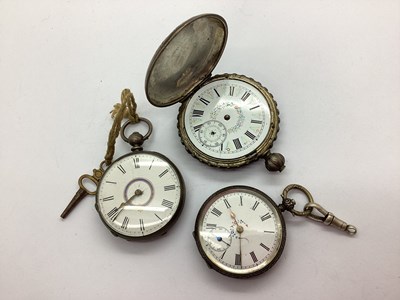 Lot 236 - An Openface Fob Watch, within engraved case;...