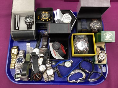 Lot 185 - A Selection of Modern Gent's Wristwatches,...
