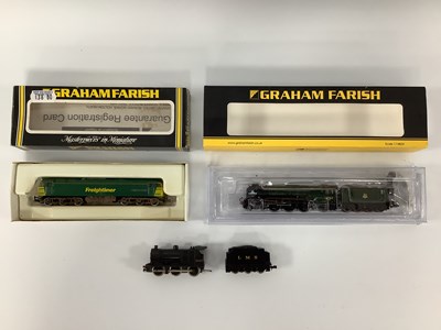Lot 766 - Three British outline N gauge locomotives: a...