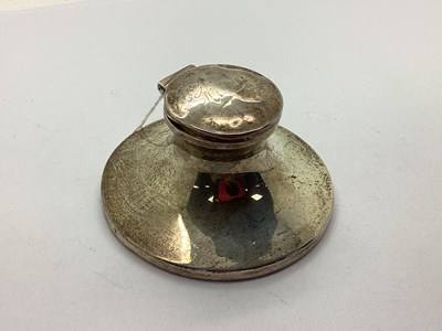 Lot 12 - A Hallmarked Silver Capstan Style Inkwell,...